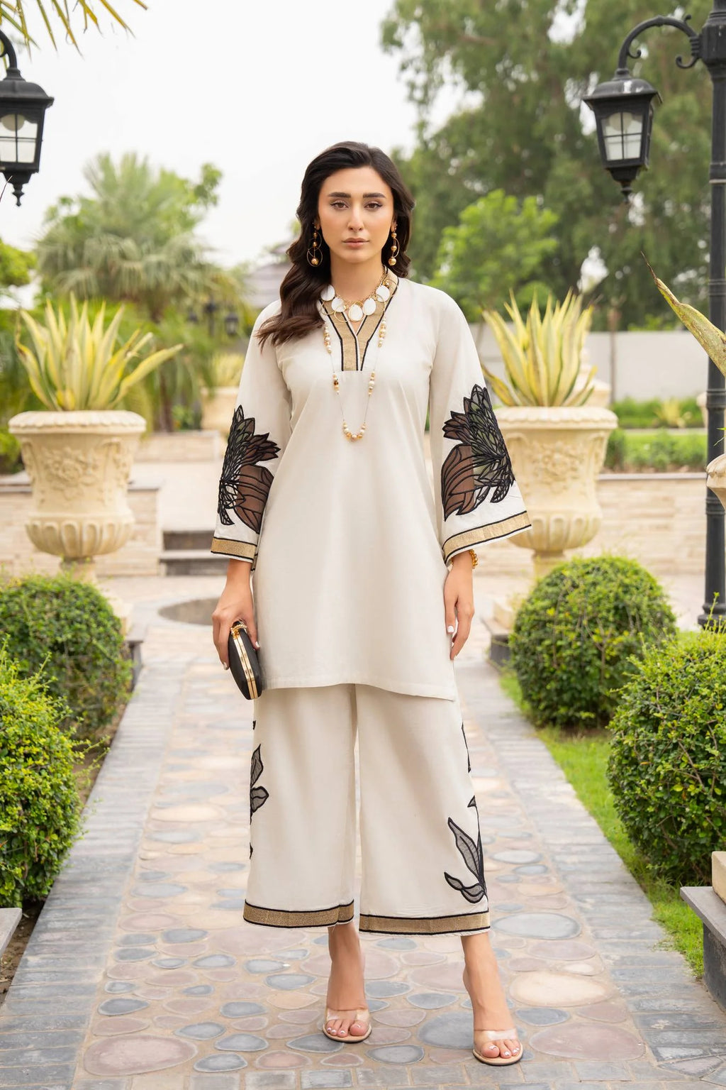 Almond Embroidered 2PC Premium Summer Collection