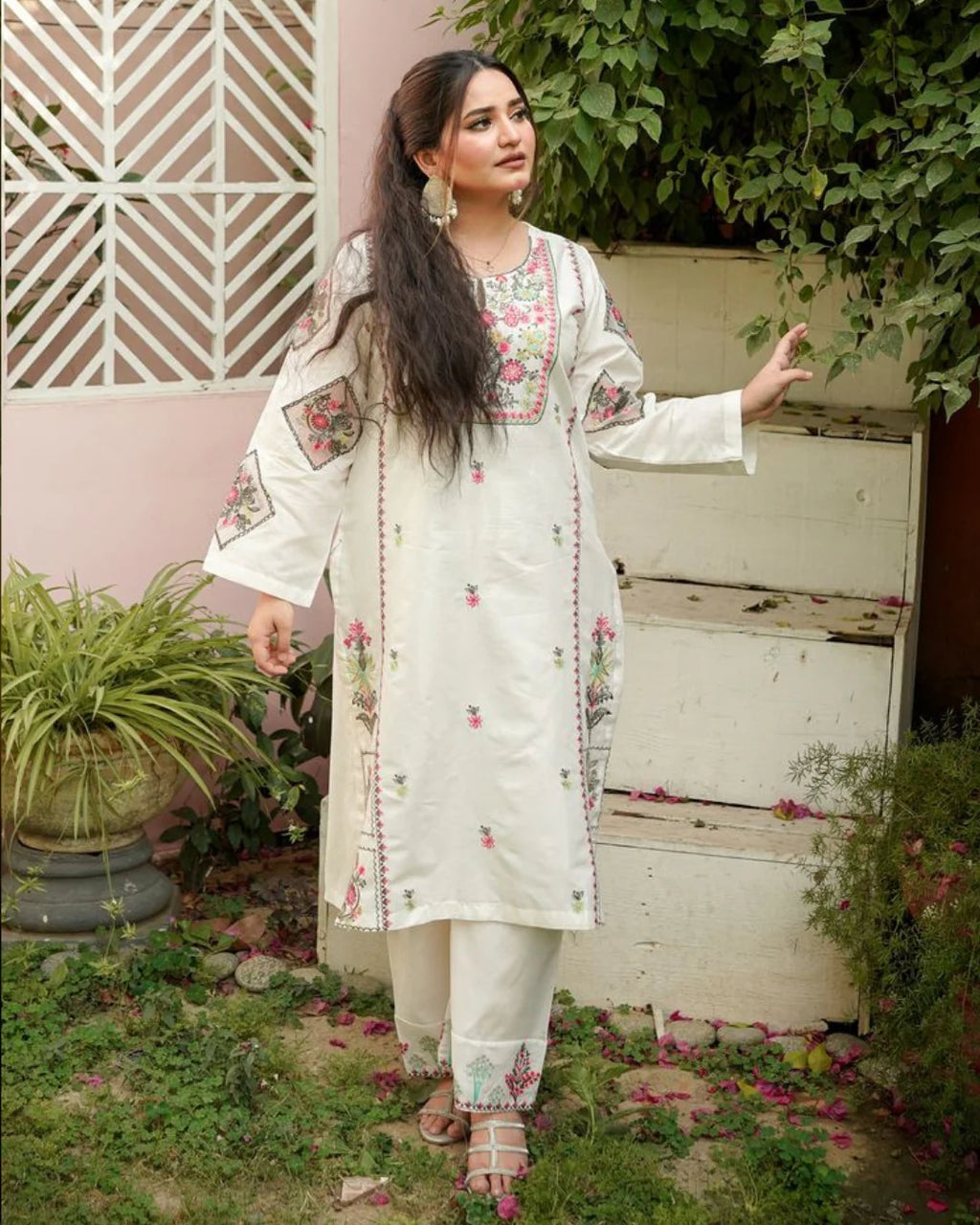 Violet Embroidery 2PC Premium Lawn Cotton Collection