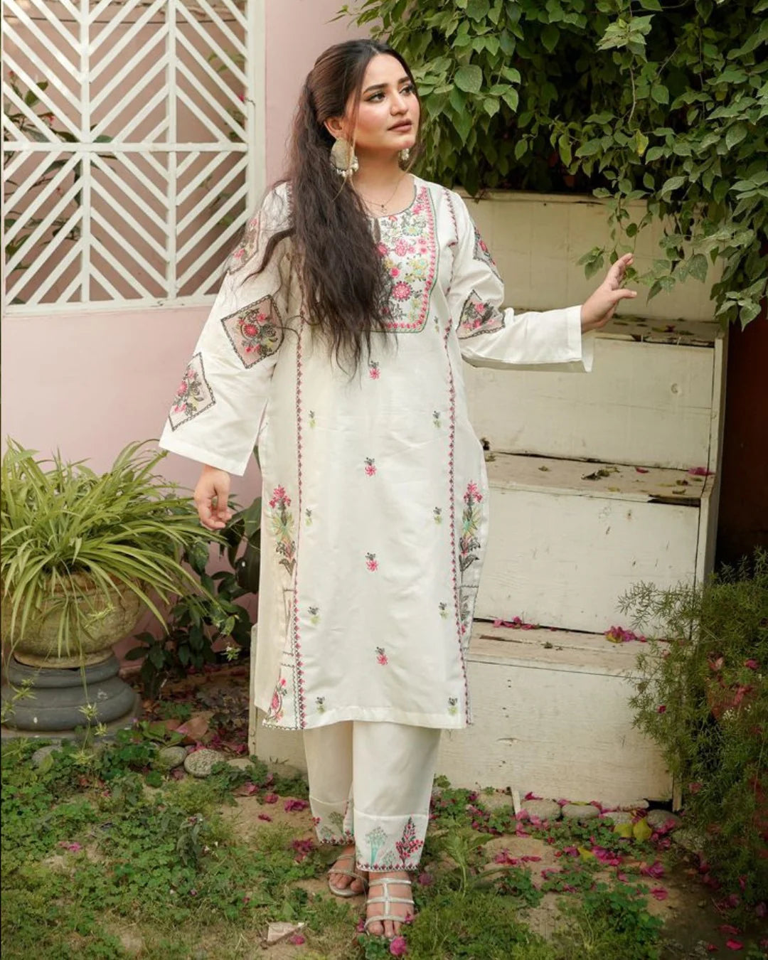 Violet Embroidery 2PC Premium Lawn Cotton Collection