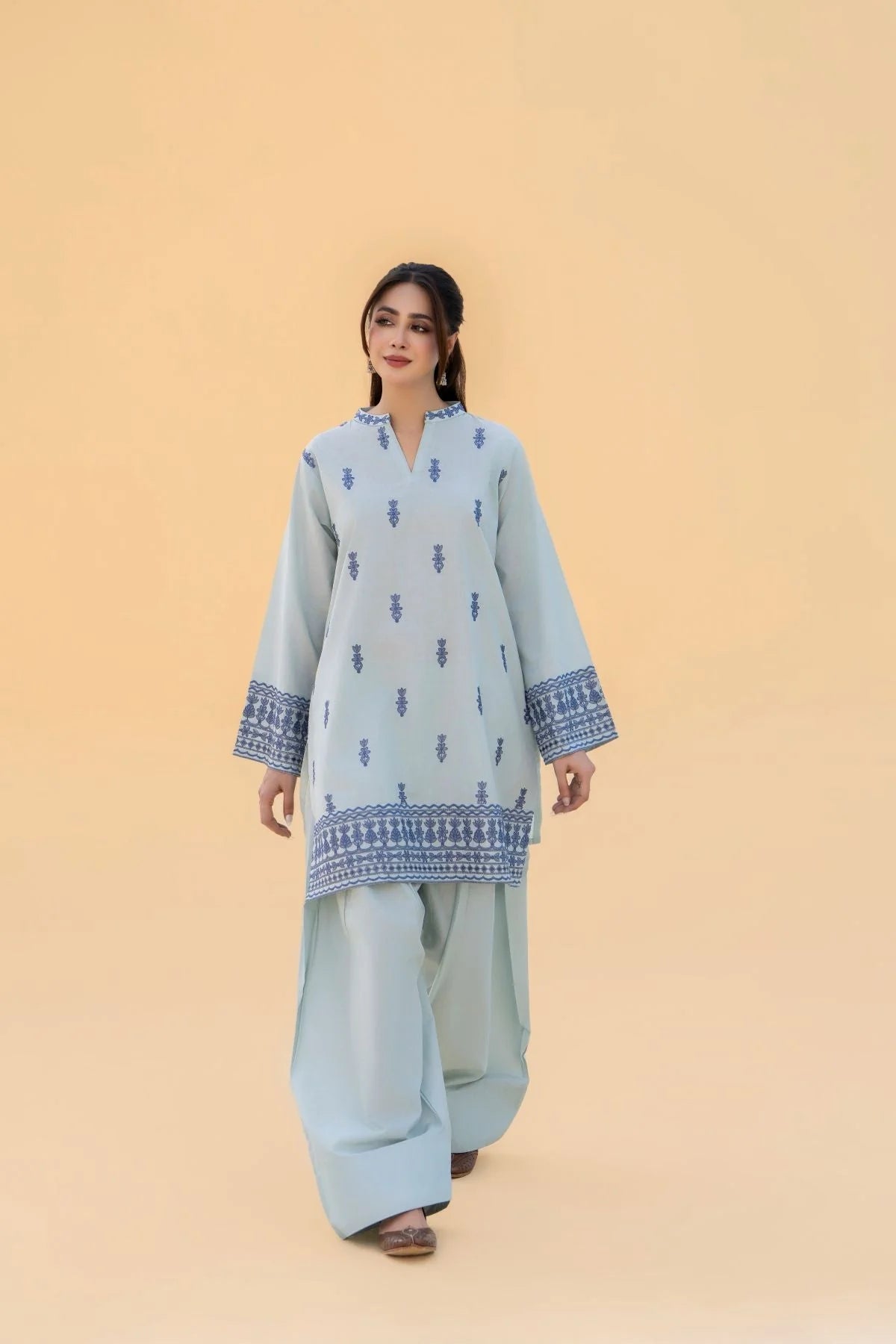 Dina Embroidered Farshi Shalwar 2PC Premium Summer Collection