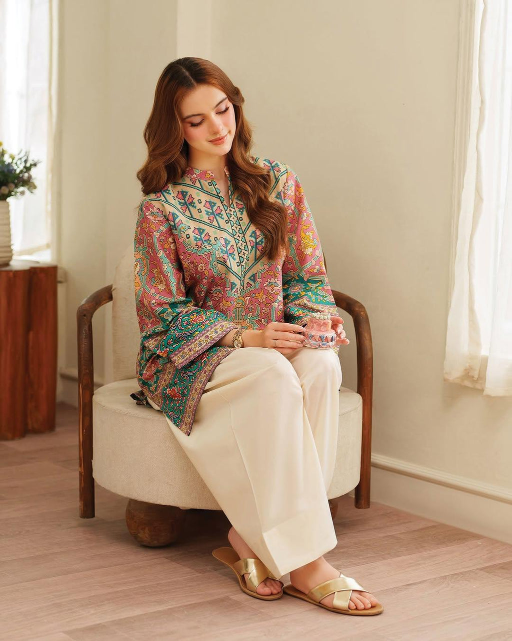 Mishal Digital Farshi Shalwar Co-Ord Set Premium