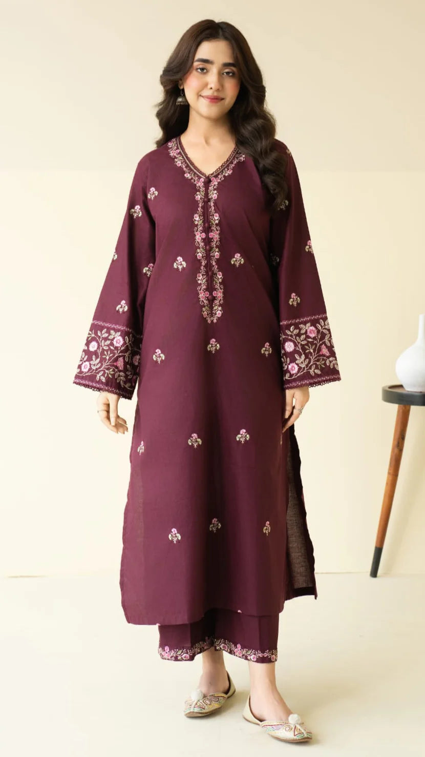 Mulberry Embroidered Co-Ord Set Premium Collection