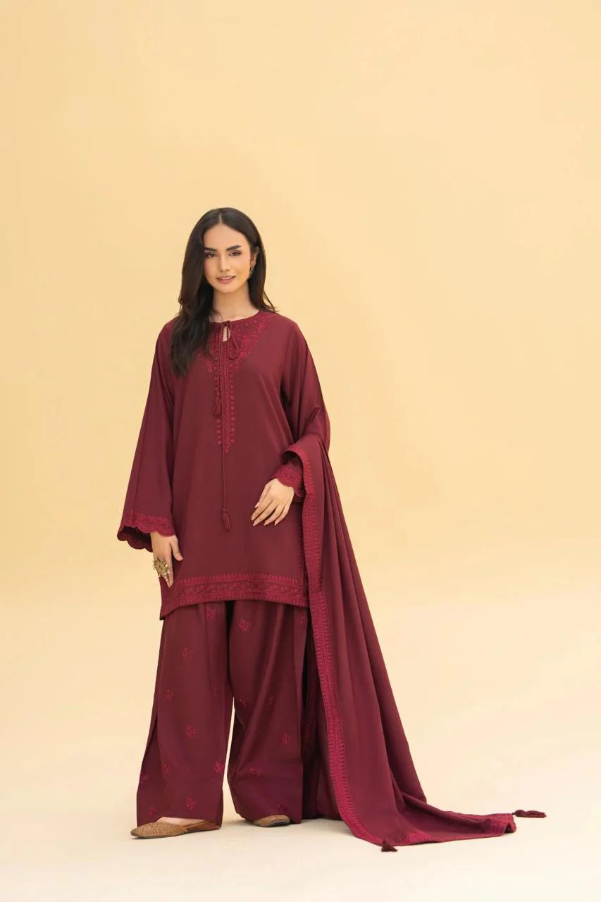 Meherza Embroidered Farshi Shalwar 3PC Premium Collection