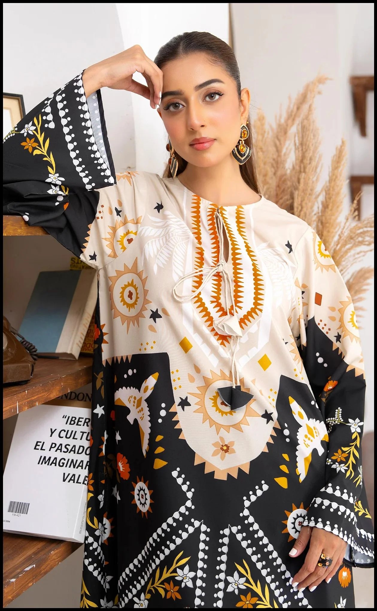 Isra Digital Co-Ord 2PC Winter Silk Set