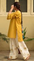 Ladli Embroidered Shalwar Set Premium Stone Linen Collection