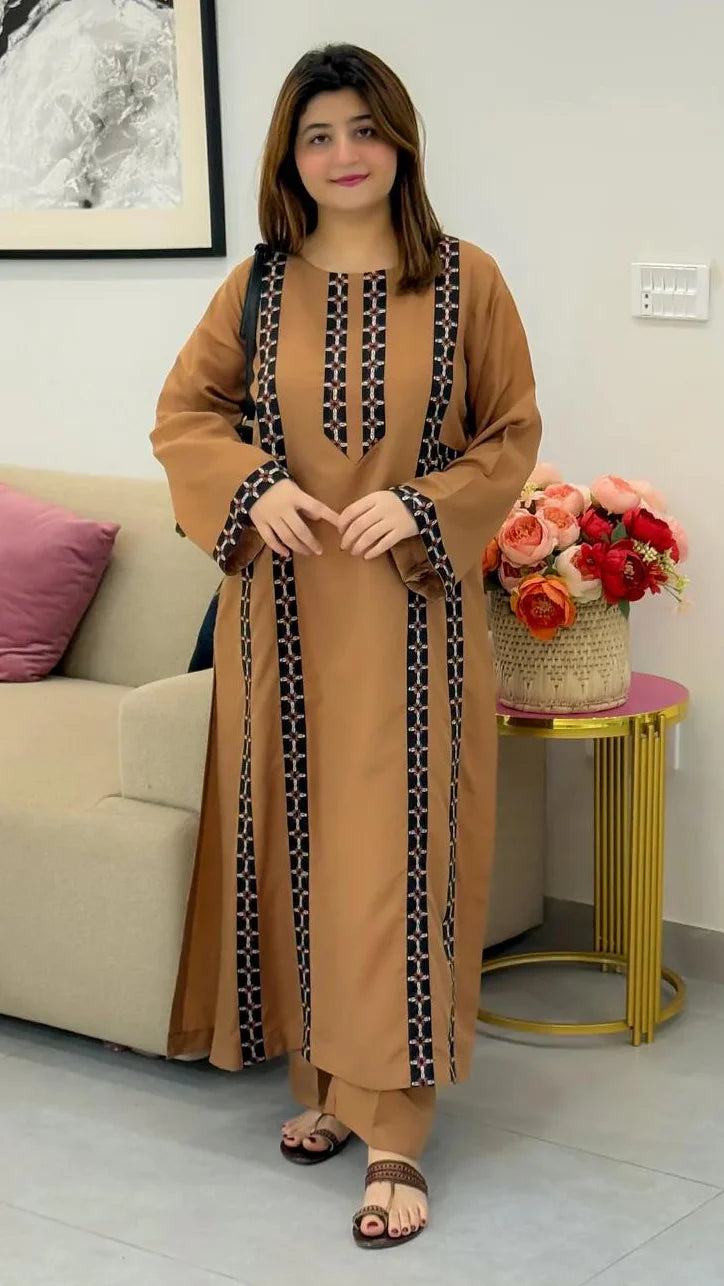 Zainab Emb Airline Style 2PC Premium Arabic Lawn