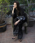Malika Embroidered Farshi Plazo Set Premium Lawn Summer Collection