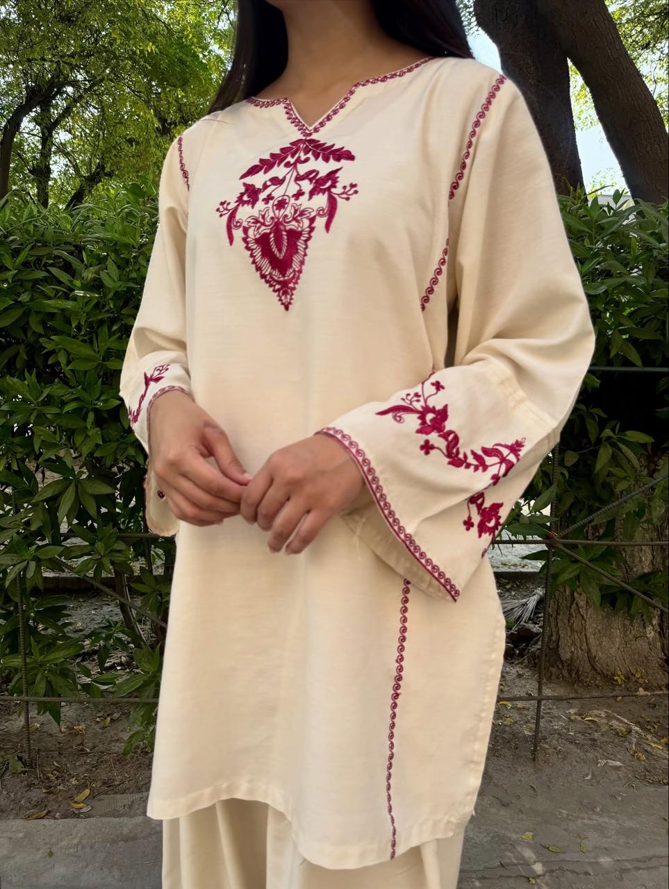 Loqab Embroidered Farshi Shalwar 2PC Winter Set