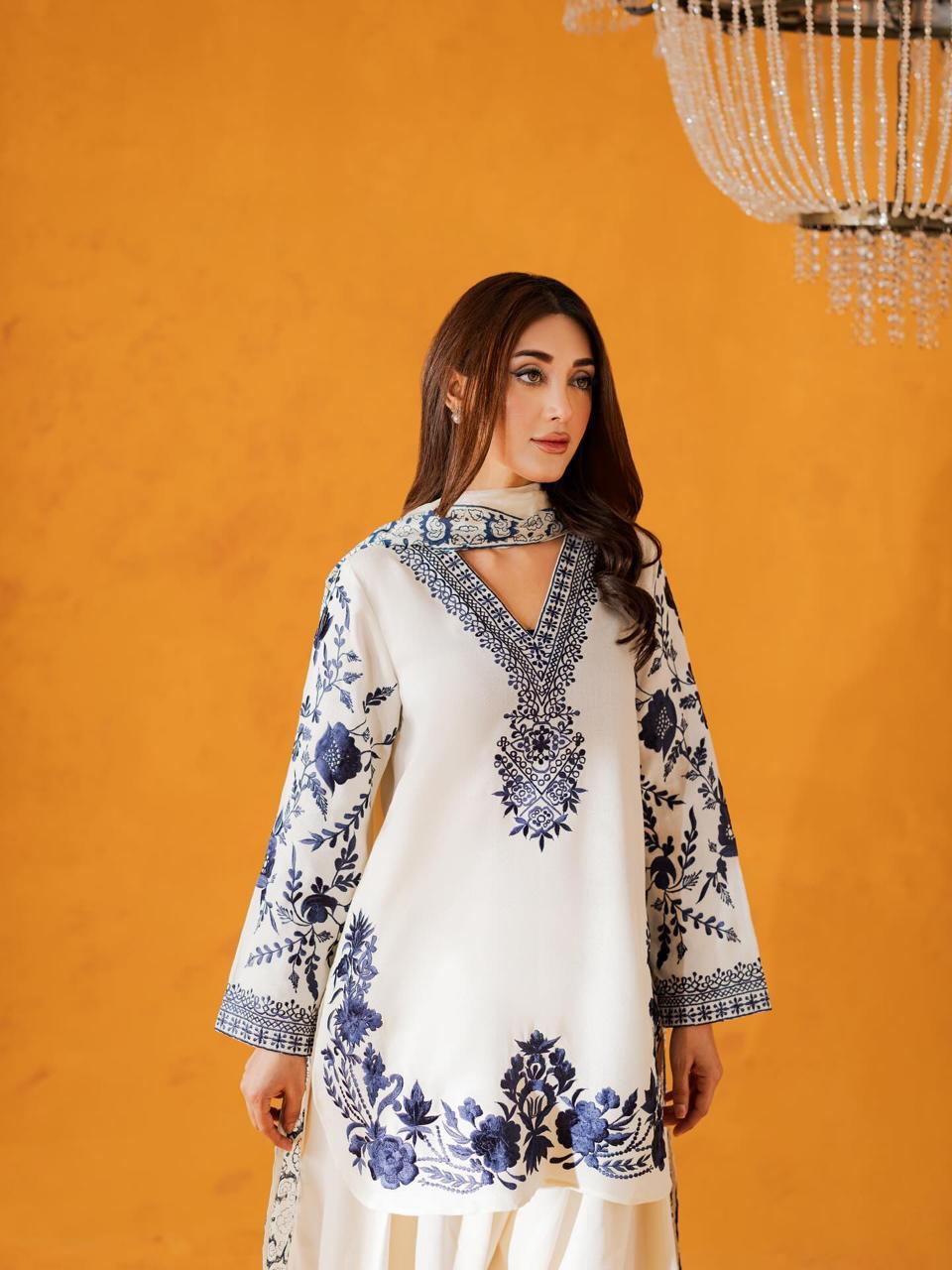 Jordan Embroidered Farshi Shalwar 3PC Premium Linen Collection