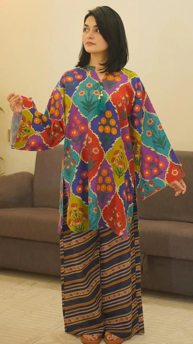 Khaddar Ameera Digital Co-Ord Set Premium Khaddar Collection