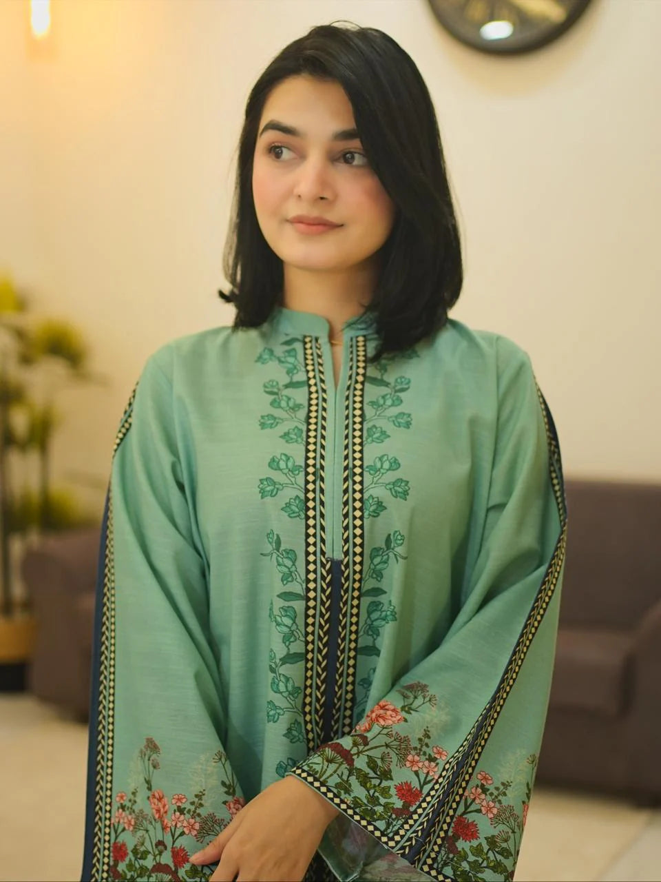 Khaddar Rameen Digital Co-Ord Set Premium Khaddar Collection