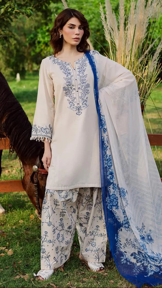 Batik Khaddar Embroidered 3PC Luxury Winter Collection