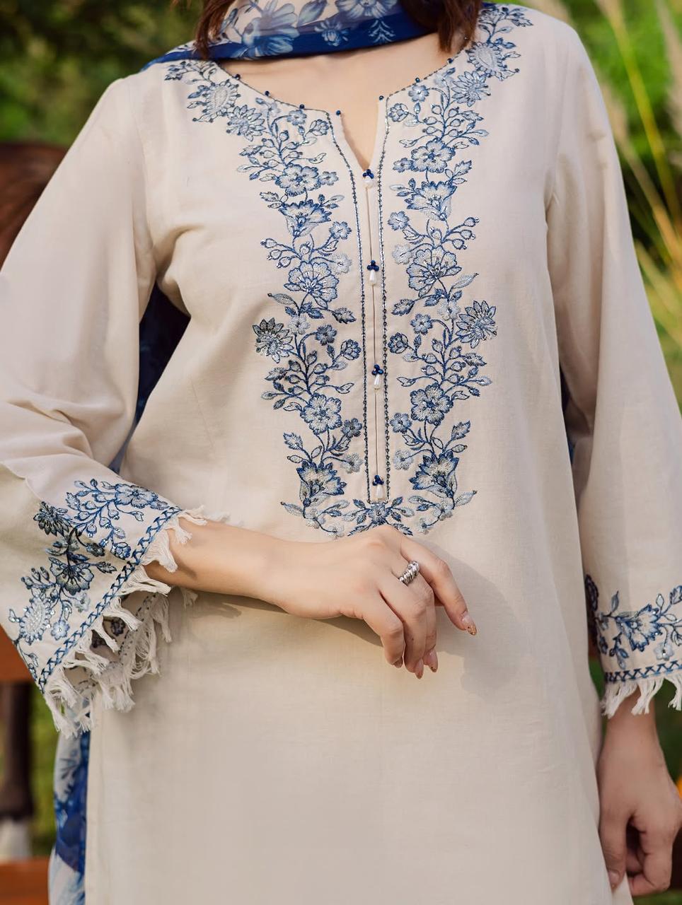 Batik Khaddar Embroidered 3PC Luxury Winter Collection