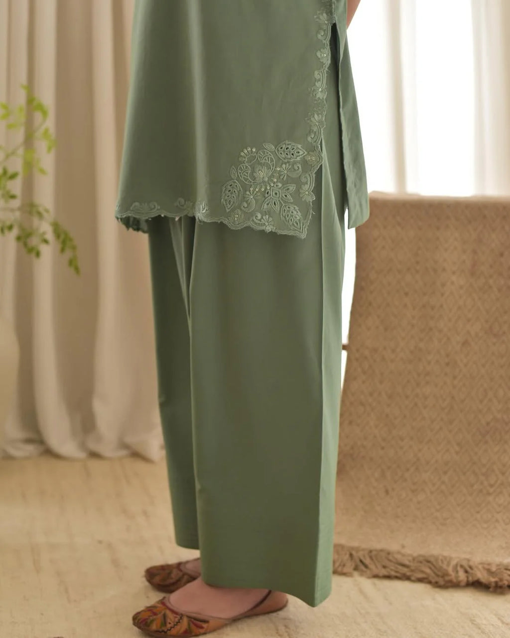 Aira Green Embroidered 3PC Luxury Winter Collection