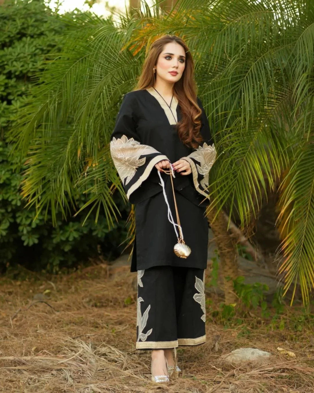 Almond Embroidered 2PC Premium Summer Collection