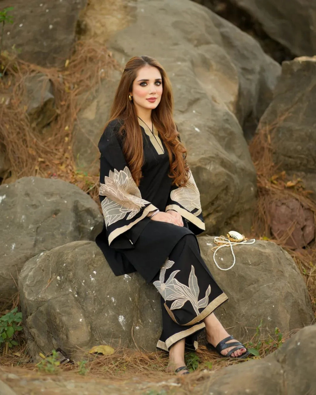 Almond Embroidered 2PC Premium Summer Collection