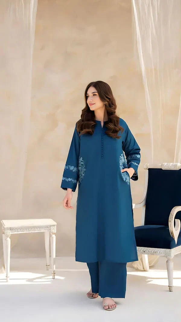 Jahangir Pocket Embroidery 2PC Premium Dhanak Collection