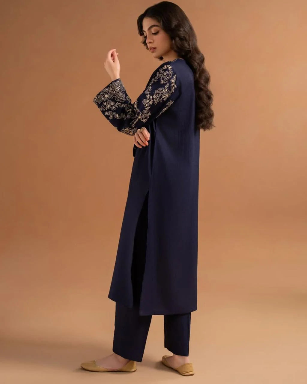 Blue Topz Embroidered 2PC Premium Linen Collection