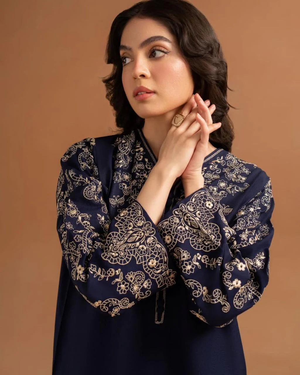 Blue Topz Embroidered 2PC Premium Linen Collection