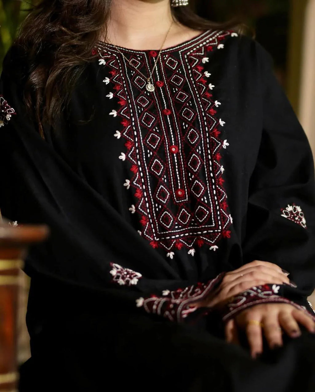 Black Luxe Embroidered 2PC Premium Linen Collection