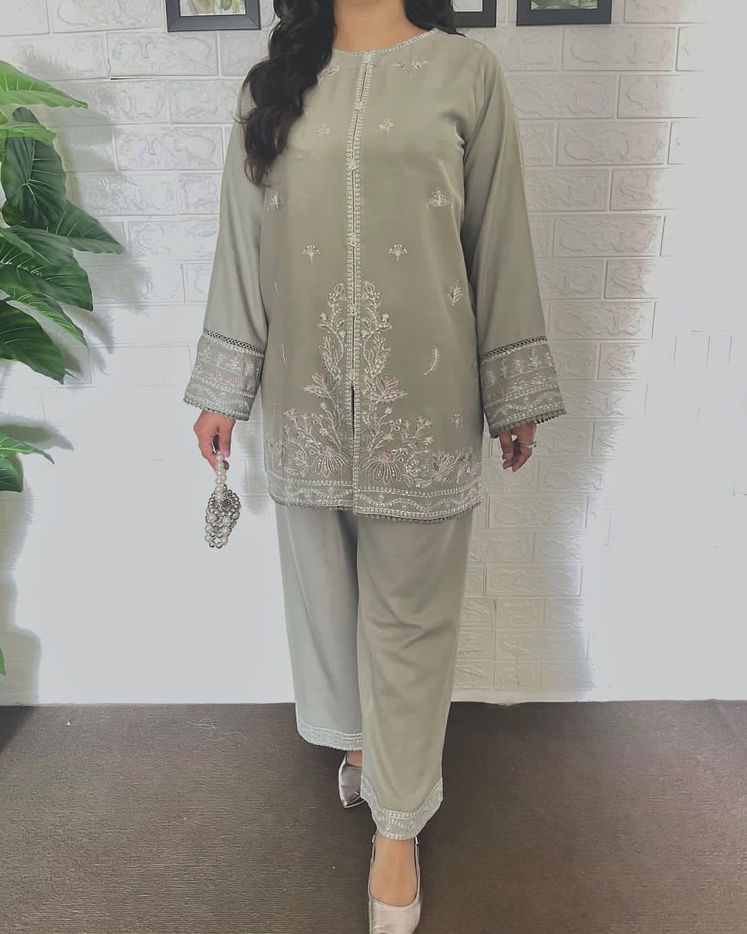 Jenifer Embroidery Co-Ord Set Premium Summer Linen