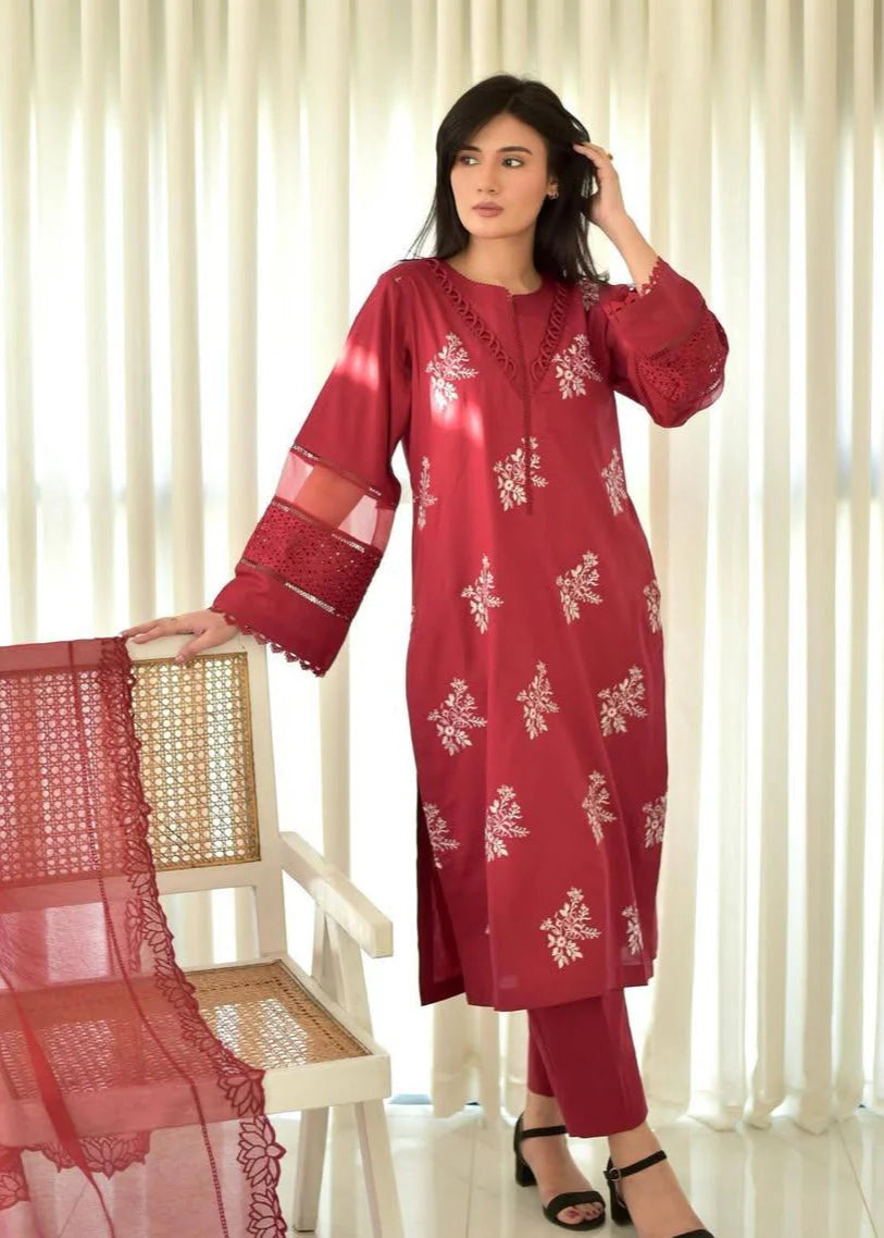Horiya Embroidered Co-Ord Set Premium Summer Lawn Cotton