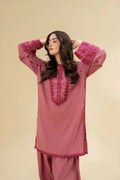 Ruby Pink Farshi Shalwar Set Premium Lawn Summer Collection