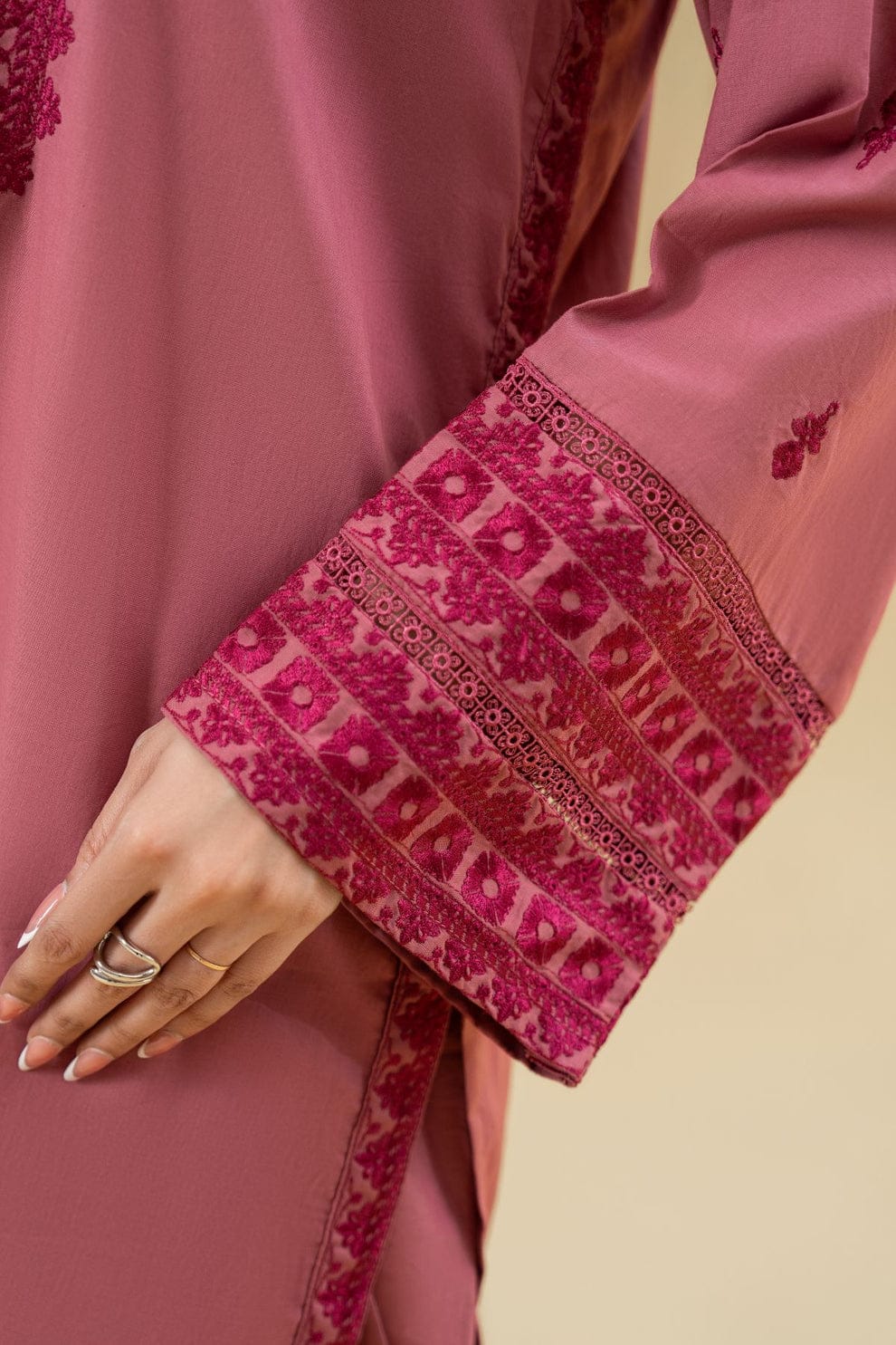 Ruby Pink Farshi Shalwar Set Premium Lawn Summer Collection