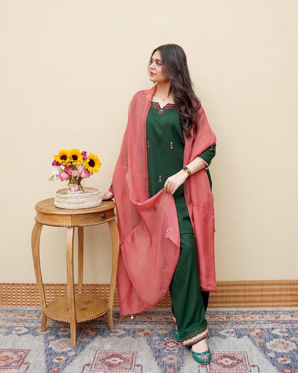 Hasena Fully Embroidered Farshi Shalwar 2PC Premium Summer Set