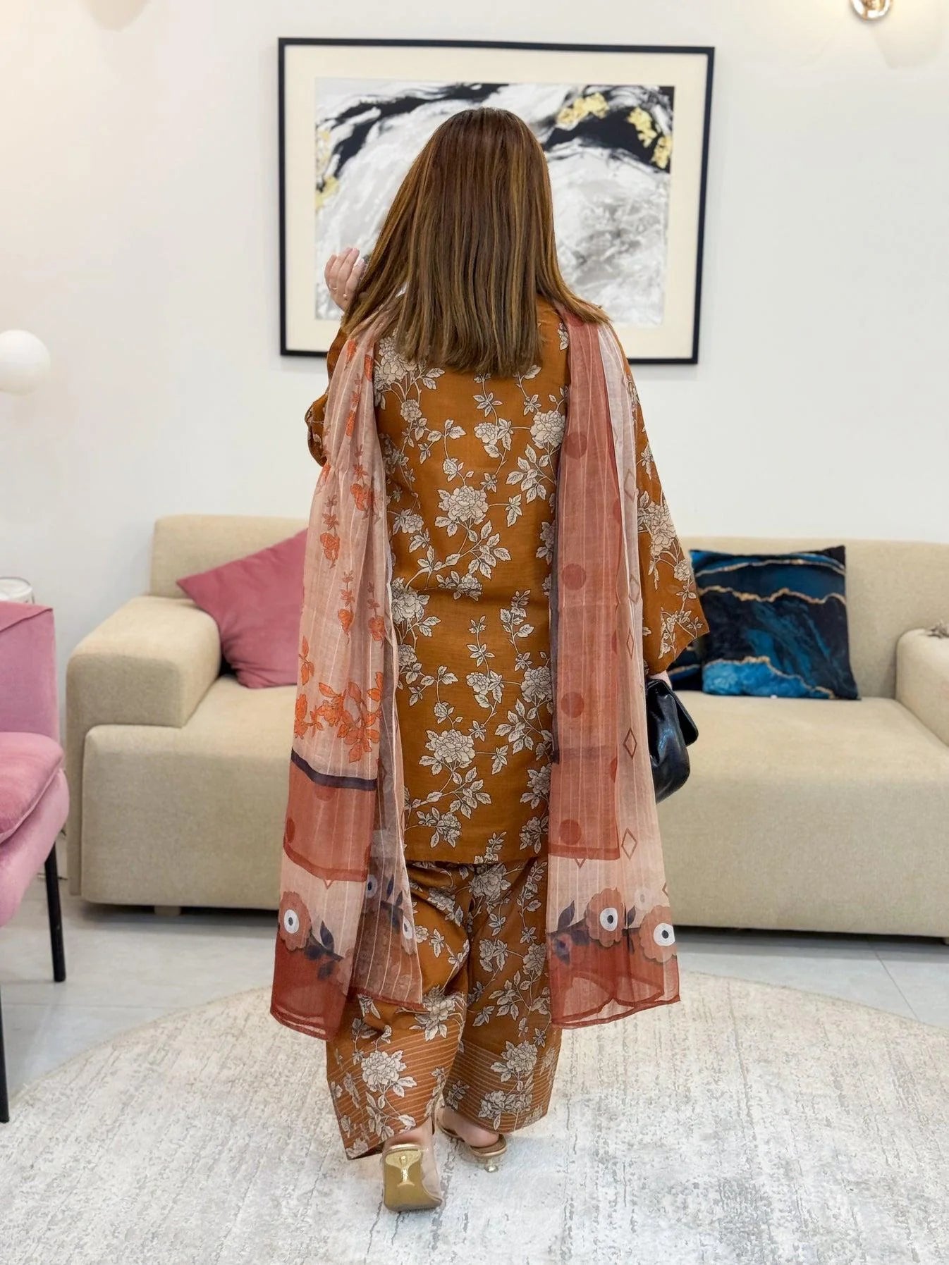 Meena Farshi Shalwar 3PC Digital Printed Winter Set