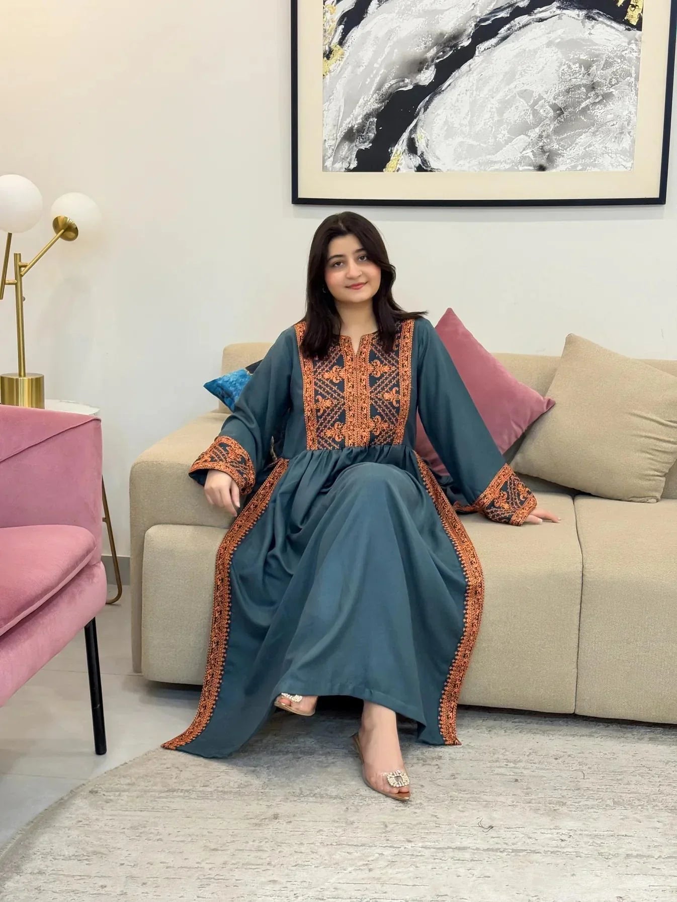 Gunkali Embroidered 72-Flair Co-Ord Winter Set