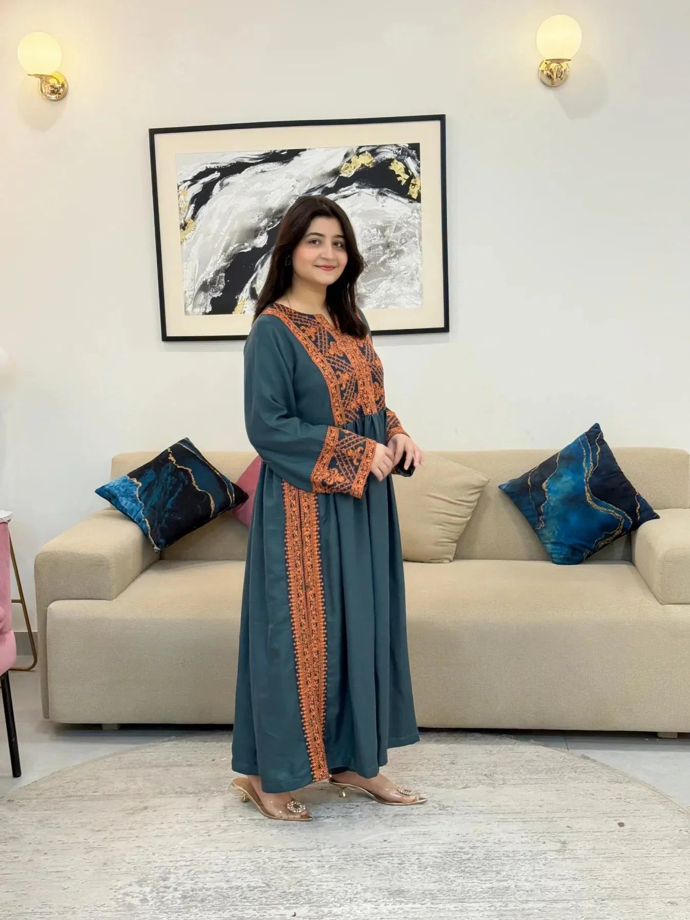 Gunkali Embroidered 72-Flair Co-Ord Winter Set