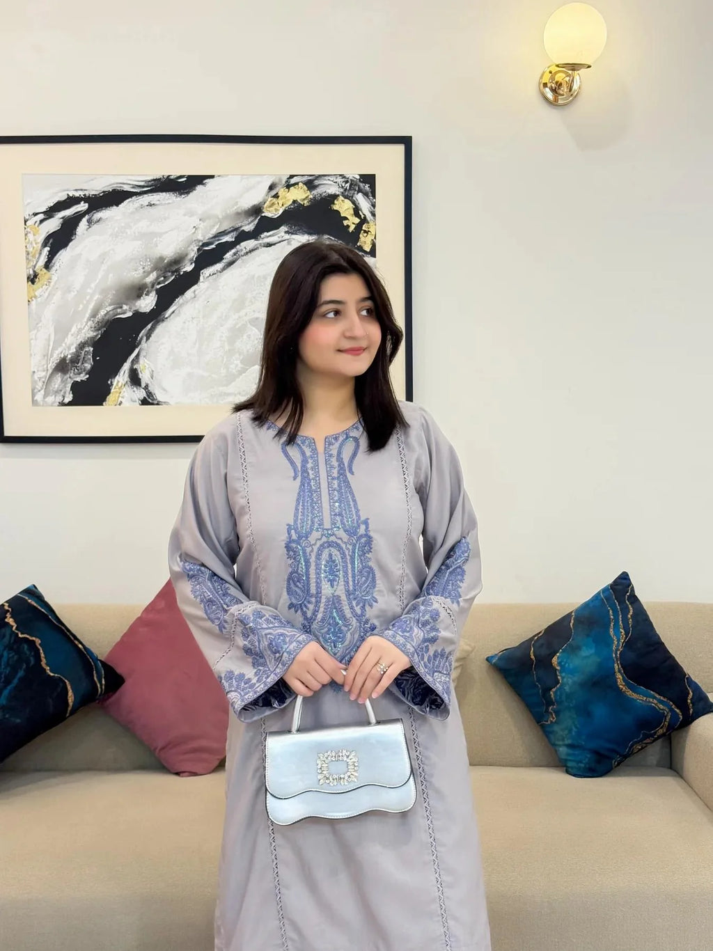 Aliya Embroidered Farshi Shalwar 2PC Winter Set