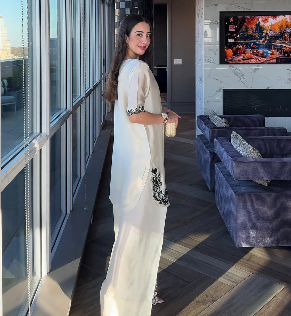 Mehmal Handmade Khaddar Embroidered 2PC Set