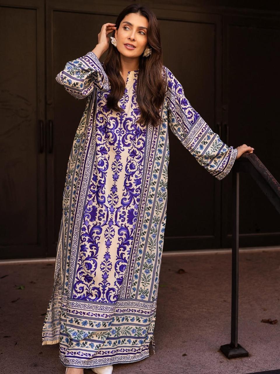 Yasmeen Digital Kaftaan Premium Lawn
