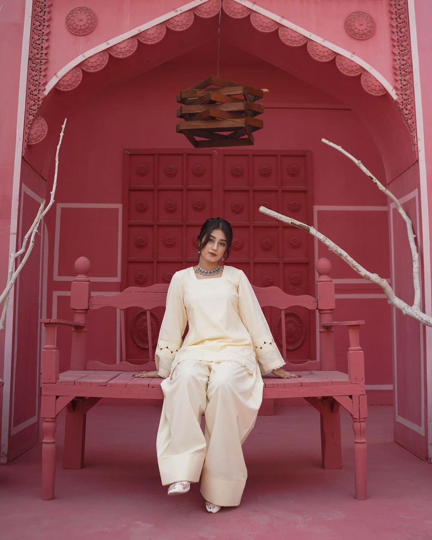 Malai Farshi Shalwar 2PC Stone Linen Set