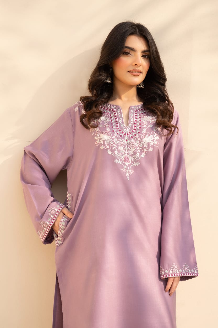 Laiba Embroidered 3PC Stone Marina Suit