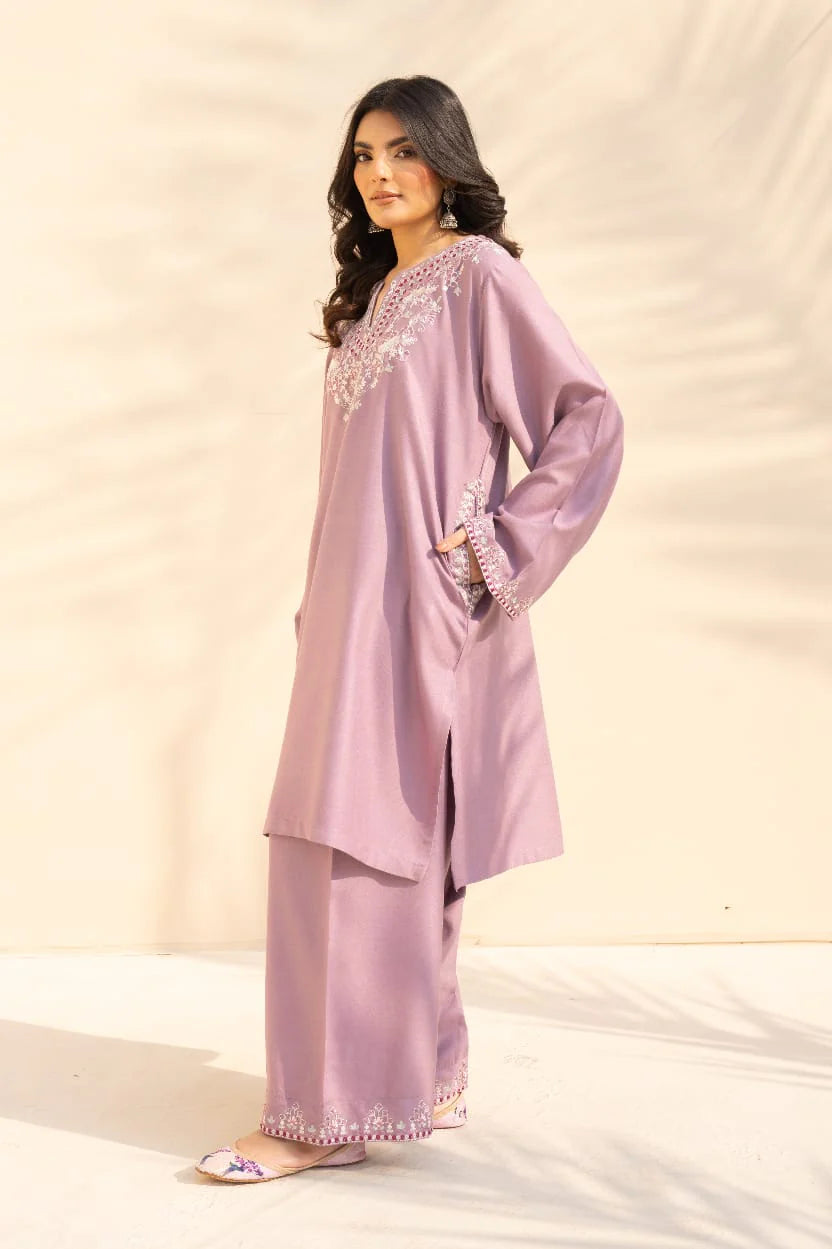 Laiba Embroidered 3PC Stone Marina Suit