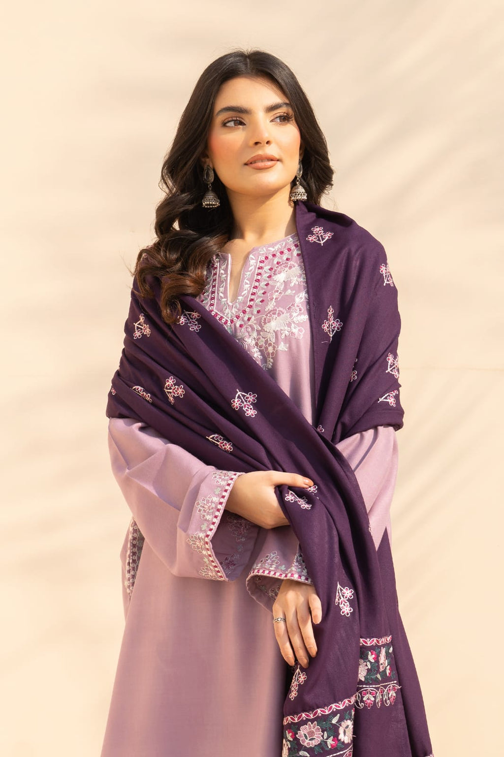 Laiba Embroidered 3PC Stone Marina Suit