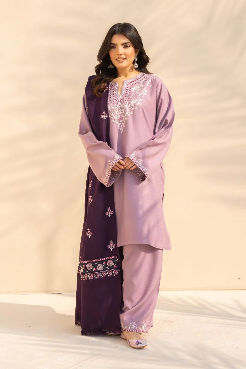 Laiba Embroidered 3PC Stone Marina Suit