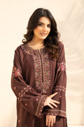 Kinza Embroidered 3PC Stone Linen Suit