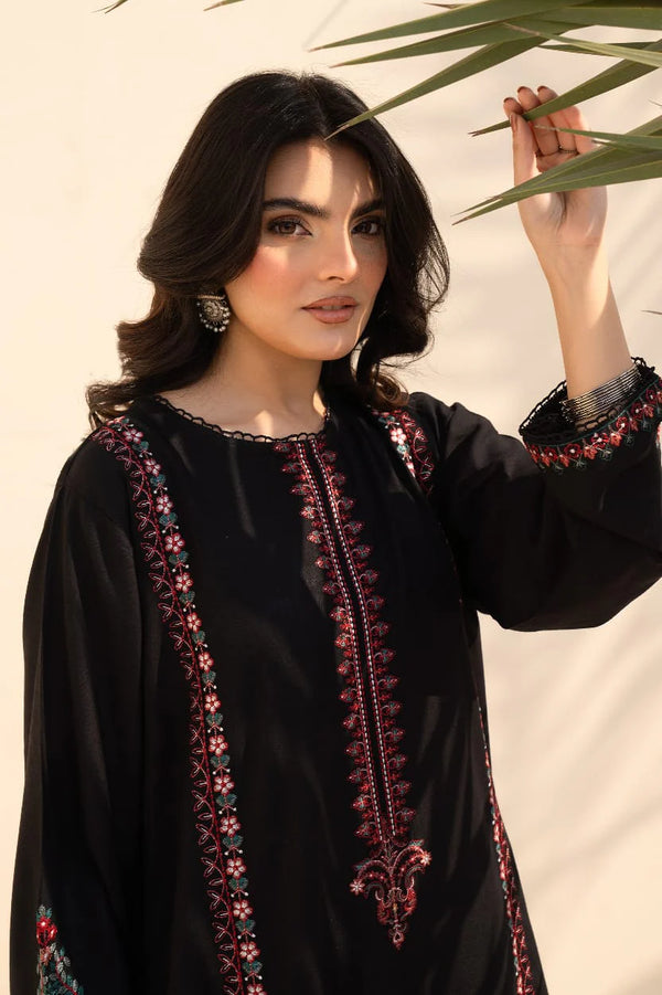 Nirmah Embroidered 3PC Stone Linen Suit