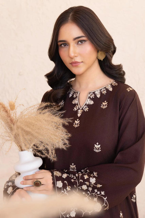 Saiban Embroidered 3PC Stone Linen Suit