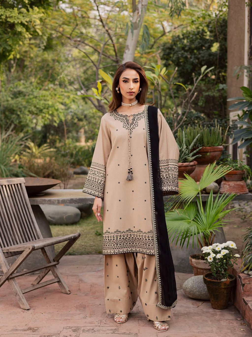 Armas Embroidered Farshi Shalwar 3PC Premium