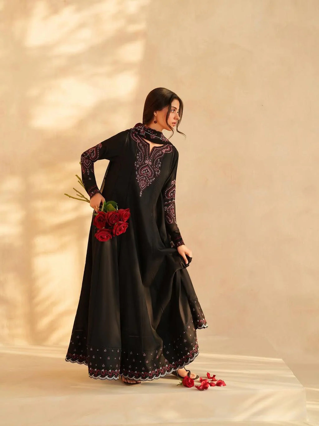 Anarkali Embroidered Maxi 3PC Luxury Eid Collection