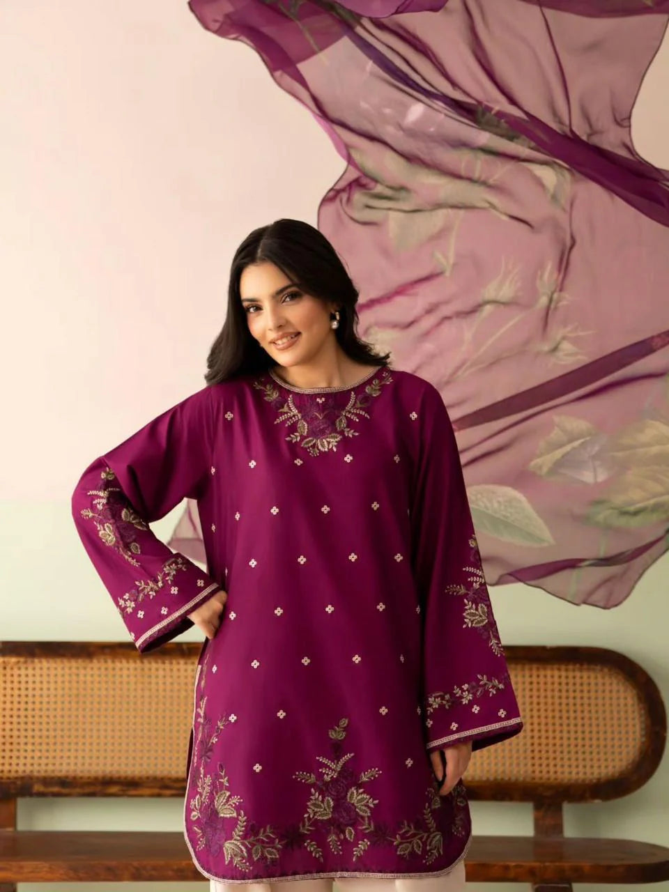 Velza Emb Farshi Shalwar 3PC