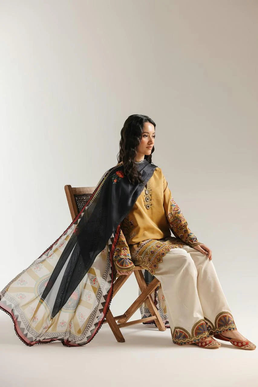 Safena Emb Shalwar 3PC