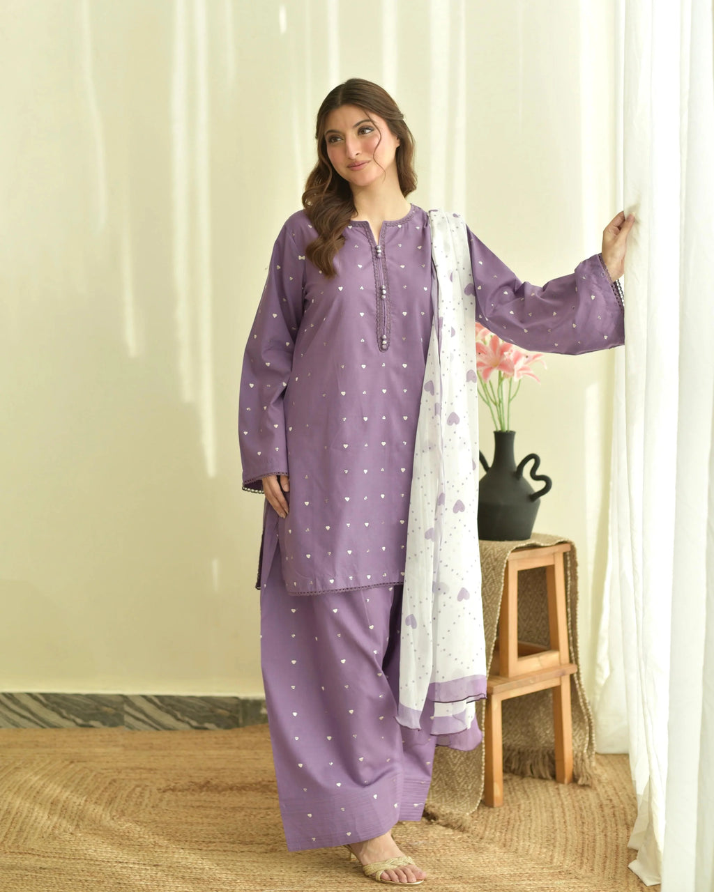 Rose Emb Farshi Shalwar 3PC