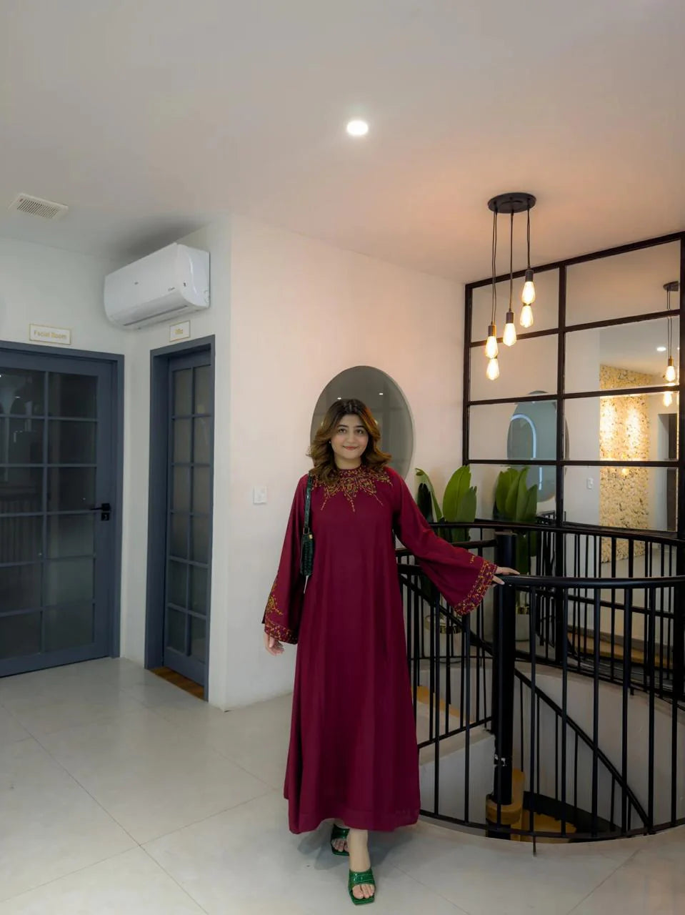 Salena Embroidered Airline Style 2PC Winter Suit