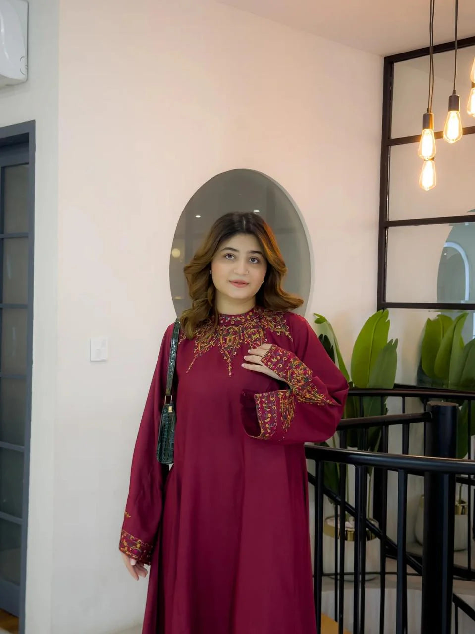 Salena Embroidered Airline Style 2PC Winter Suit